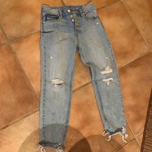 We the free boyfriend button down jeans